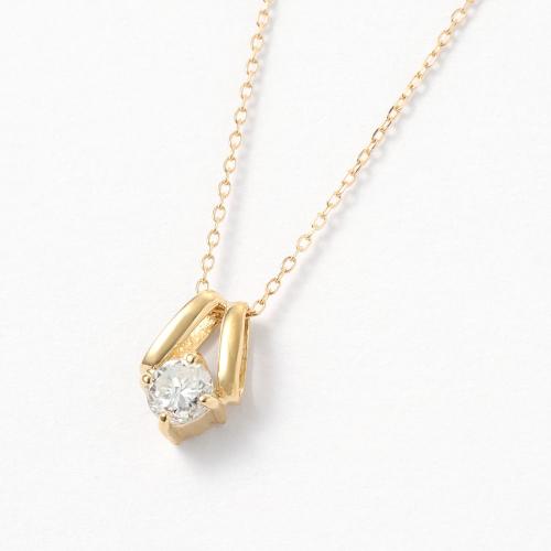 K18 0．3ctダイヤペンダント