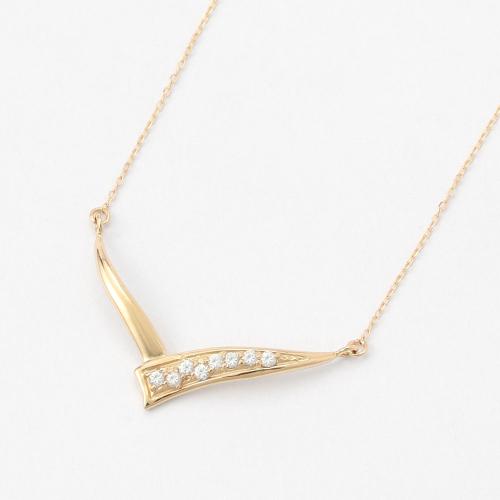 K18 Vラインダイヤペンダント