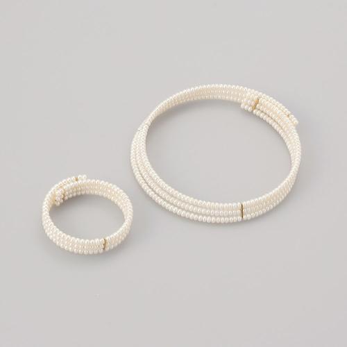 淡水パール3連ネックレス＆ブレスレット