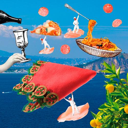 シーズンタオルハンカチ ピッツァ