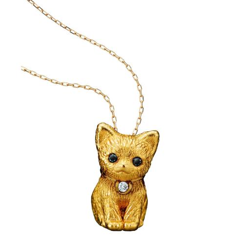 純金の子猫 24金製宝飾ペンダント
