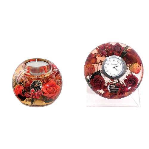 福袋 キャンドルホルダー＆クロックセット（フラワー＆フルーツ）