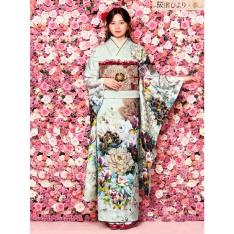 <高島屋限定柄>振袖（未仕立て品）「牡丹草花」