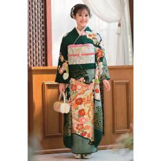 振袖（未仕立品） 絞りニワタ取方万幕草花