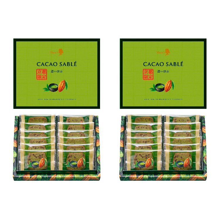 濃い抹茶カカオサブレ 12枚入×2個セット