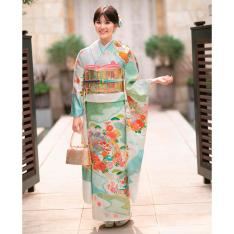 振袖（未仕立て品） 慶長檜扇草花