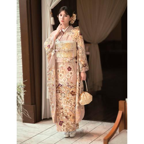 振袖（未仕立て品） 牡丹に菊