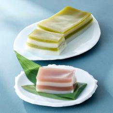 夏の涼菓 豆乳水ようかん（北海道小豆・西尾抹茶）