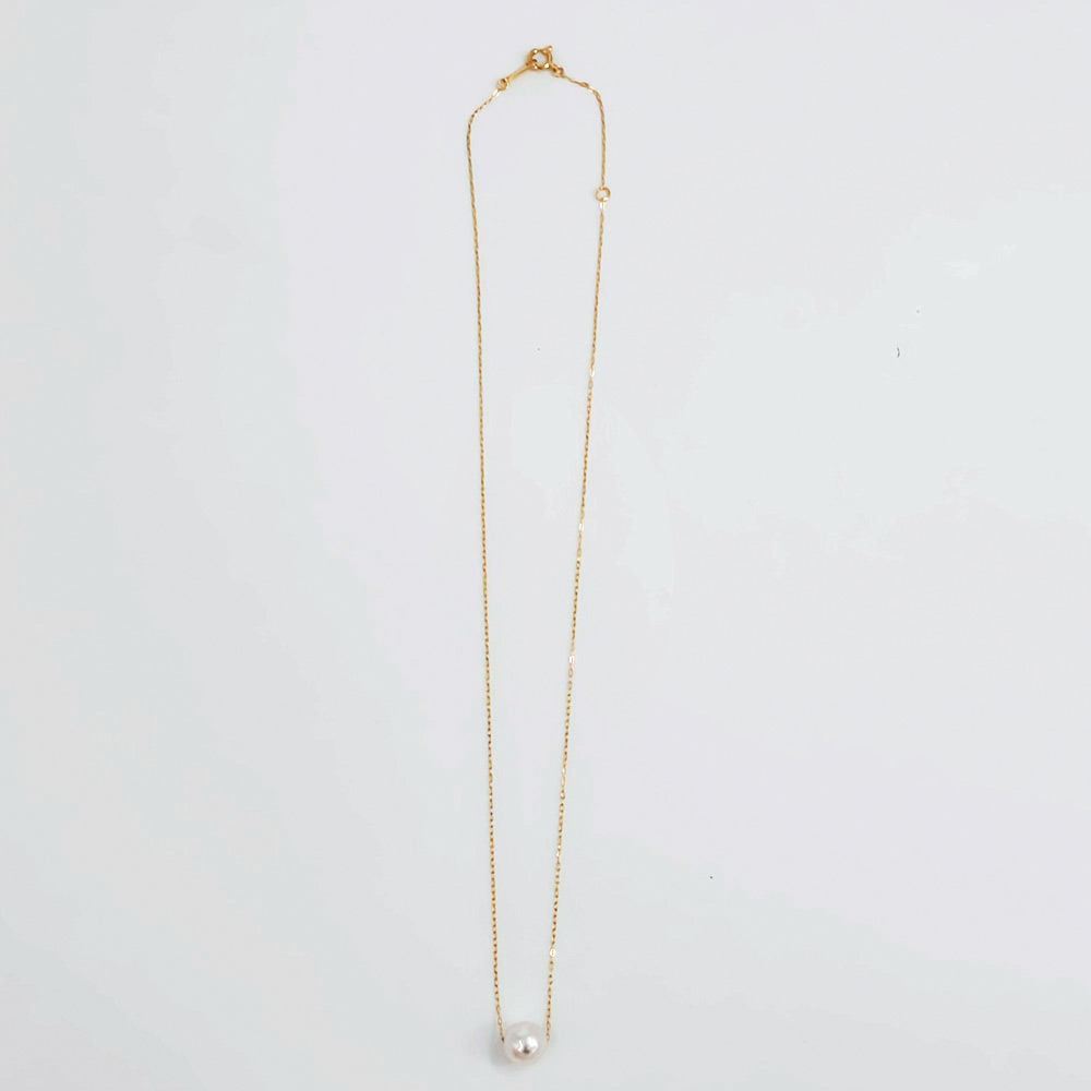 K18YGアコヤパールペンダント