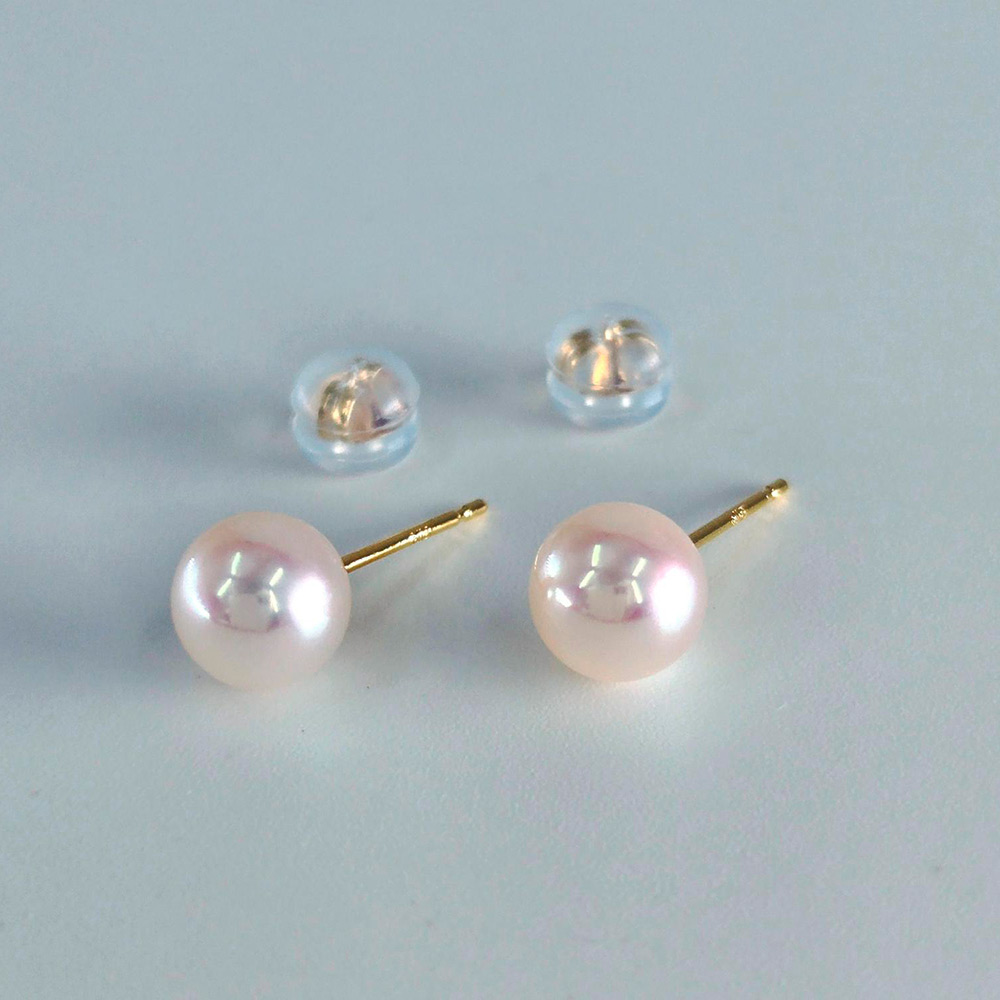 K18YGアコヤパールピアス