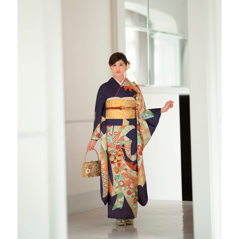 振袖（未仕立品）「束ね熨斗」