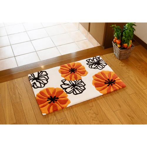 ＜萩原＞玄関マット マリア 50×80→70×120cm