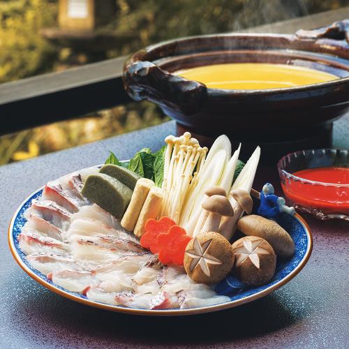 〈京都・中村楼〉京の白味噌 真鯛しゃぶしゃぶ鍋