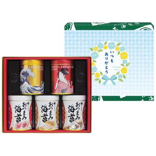 【父の日】東京プレミアム・おつまみ海苔5缶詰合せ＜父の日掛け紙付＞