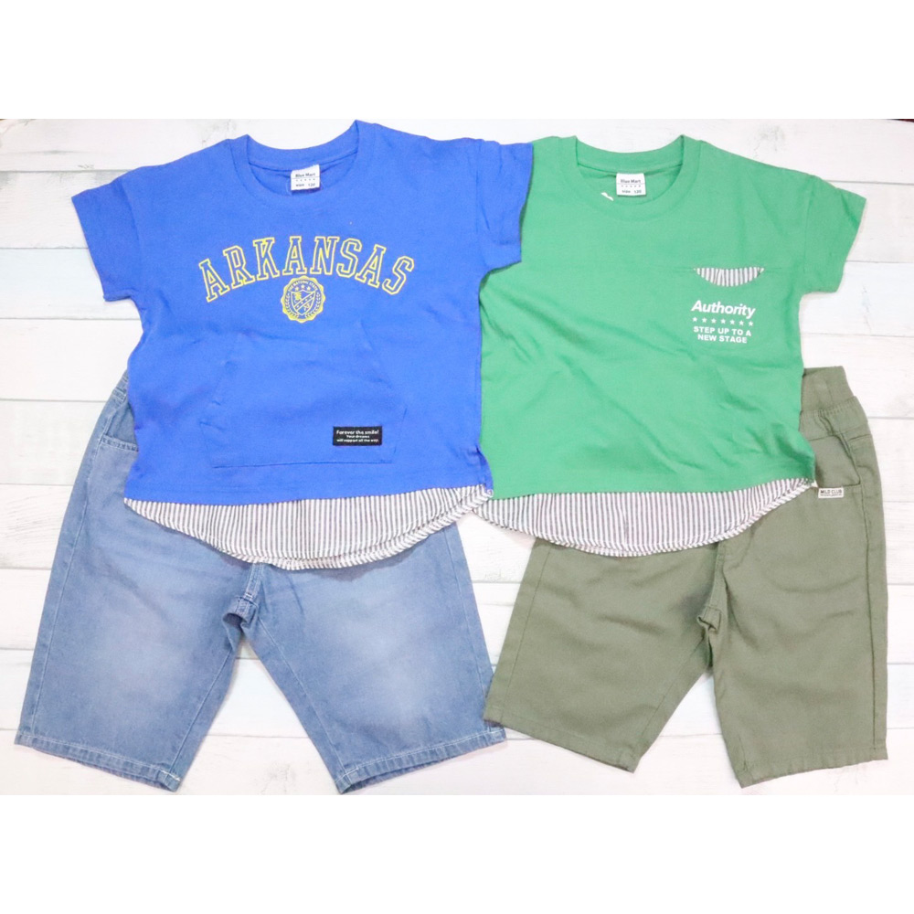 「高評価！」注目のレビュ Blue Mart／MILD CLUB＞男児4点セットA 120cm→130cm | 商品詳細 トップス