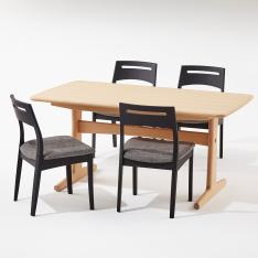 ＜飛騨・高山家具＞伸長式ダイニング5点セット