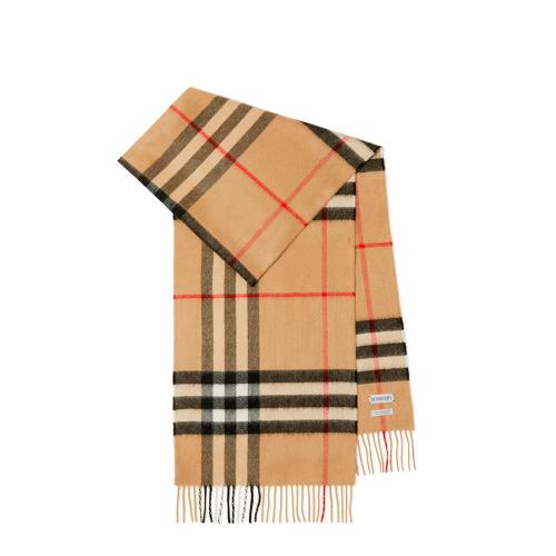 チェック カシミヤスカーフ