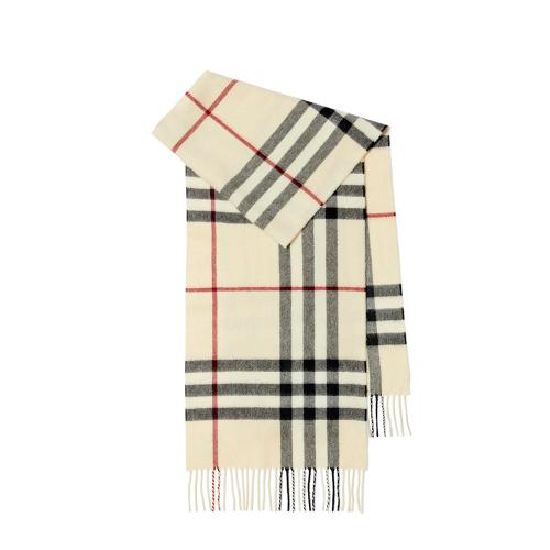 チェック カシミヤスカーフ