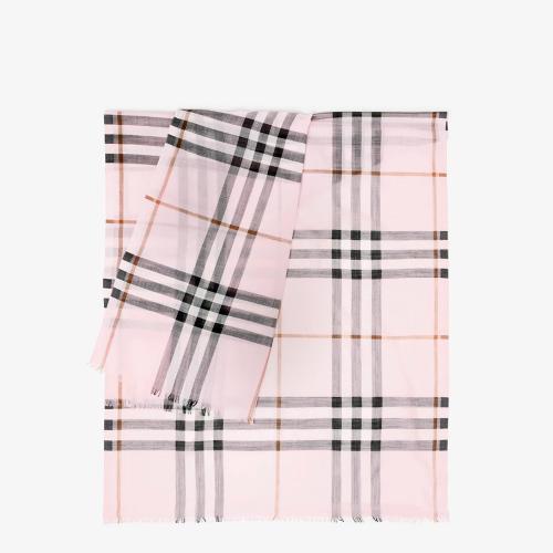 チェック ウールシルク スカーフ