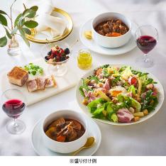 【クリスマス】ビーフシチューと黒胡椒ハムのサラダ･パテ･オリーブセット