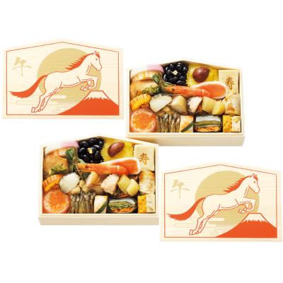 おせち料理 祝い膳「双葉」絵馬型 二客組