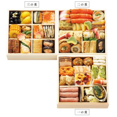 おせち料理「夢鶴」三段重