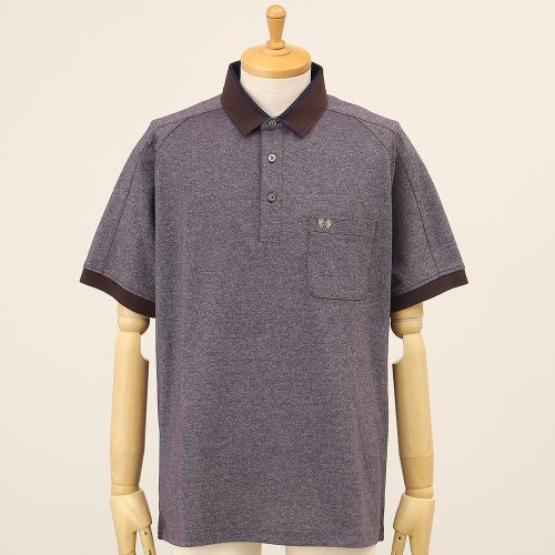 【父の日】デニム調デザインポロシャツ M→XL