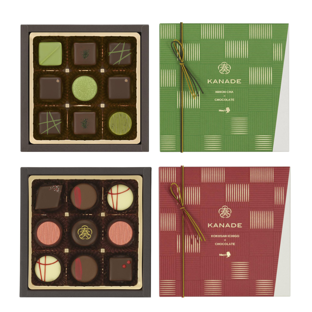 【バレンタインデー】＜メリーチョコレート　奏-KANADE-＞日本茶コレクション × 国産苺コレクション