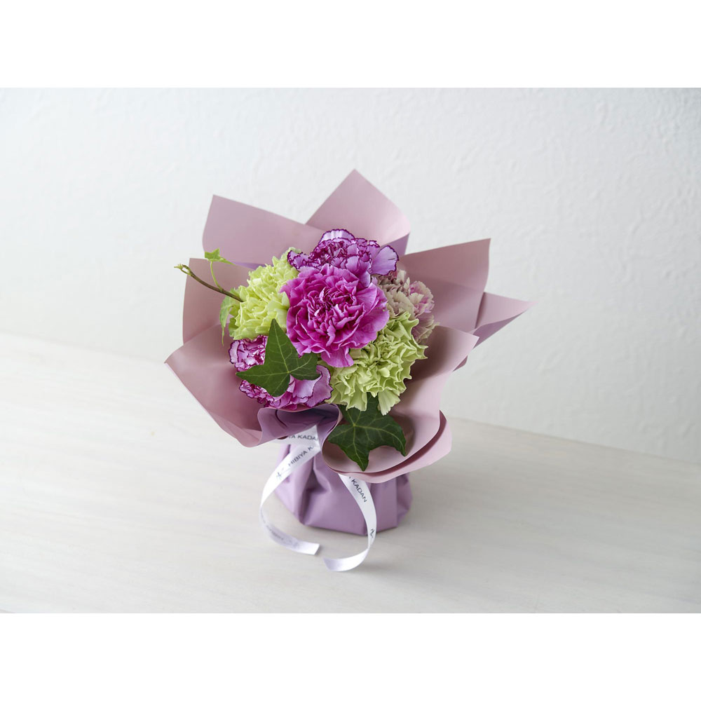 【父の日】生花 そのまま飾れる父の日ブーケ（パープル系）