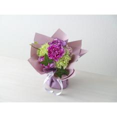 【父の日】生花 そのまま飾れる父の日ブーケ（パープル系）