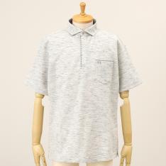【父の日】紳士半袖ポロシャツ（グレー）M→XL