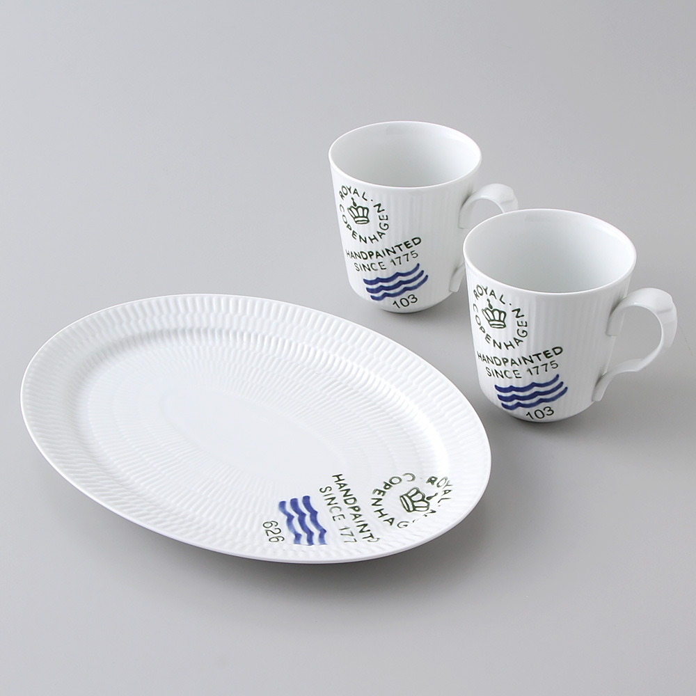 フルーテッドシグネチャー マグペア オーバルディッシュセット 商品詳細 高島屋オンラインストア