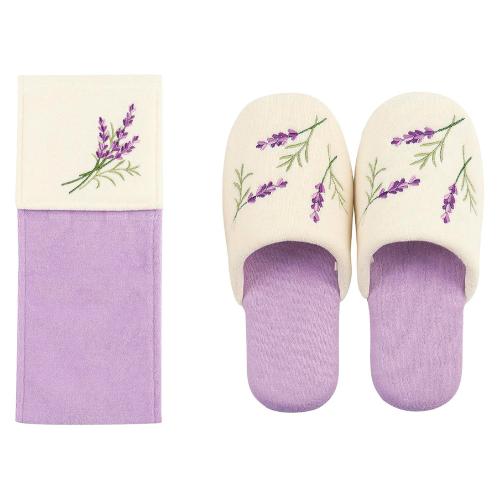 ラベンダー ペーパーホルダーカバー＆スリッパ