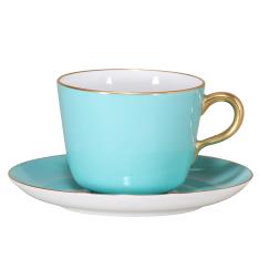 【父の日】色蒔き（ライトブルー）モーニングカップ＆ソーサー
