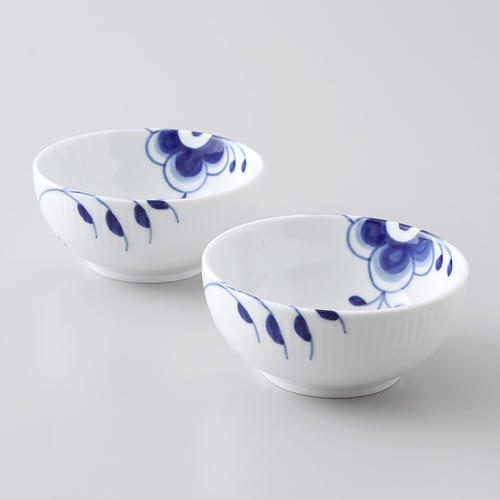ブルーフルーテッドメガ スモールボウルペア