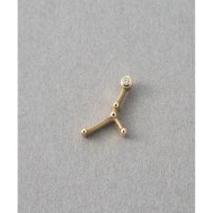 ＜ゾディアック＞K10YG ダイヤモンド ピアス／かに座