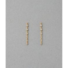 ＜デュー＞ K18YG ダイヤモンド ピアス