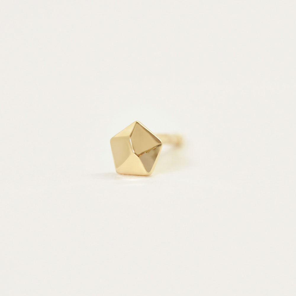 ＜セカンドピアス＞K18五角形ハーフピアス