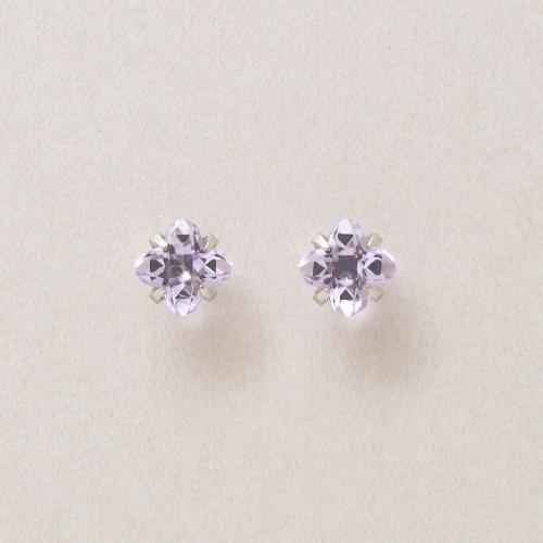 ＜セカンドピアス＞ Pt リリィカットアメジストピアス