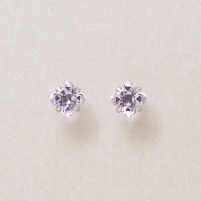 ＜セカンドピアス＞ Pt リリィカットアメジストピアス