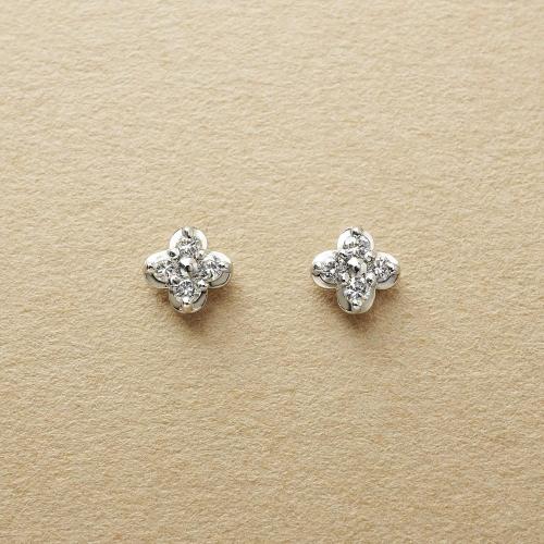 ＜セカンドピアス＞Pt ダイヤモンドピアス0.08ct