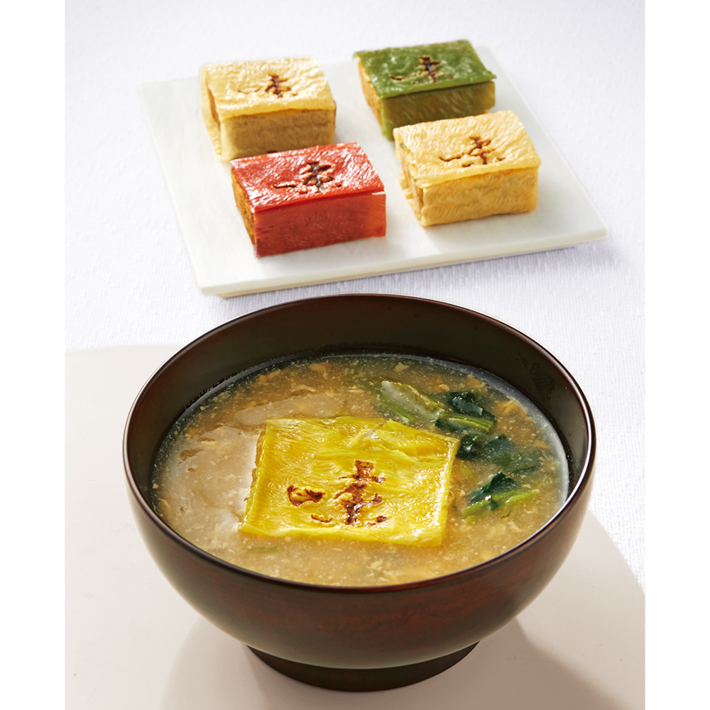 〈美噌元〉湯葉で包んだお味噌汁