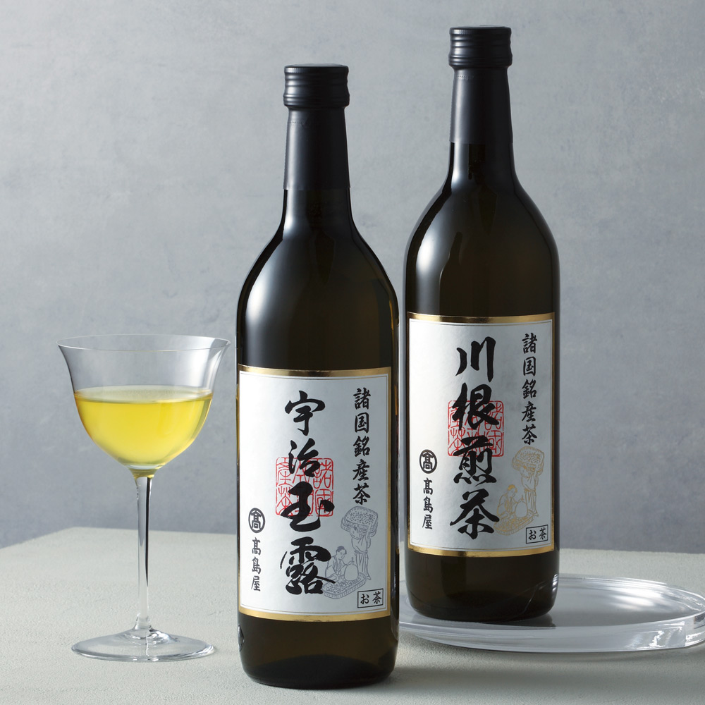 〈高島屋〉宇治玉露・静岡川根煎茶ボトルティー（瓶入り）詰合せ