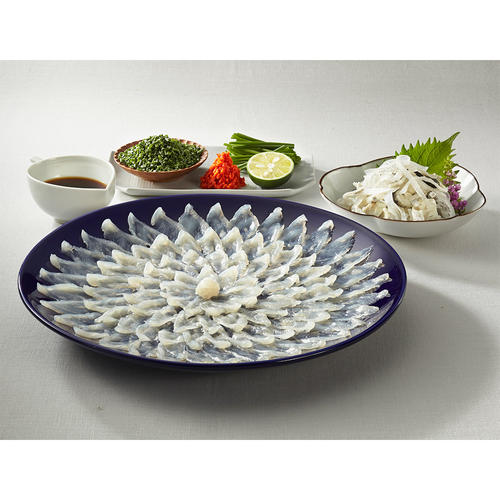 養殖ふく刺身セット 陶器皿(3人前)