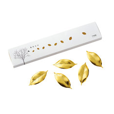 HUTLERY 葉枝置き 椿 ゴールド5枚組セット