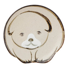 六兵衛窯 仔犬豆皿(黄)