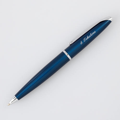 【名入れ】エイティエックス　ボールペン　トランスルーセントブルーラッカー