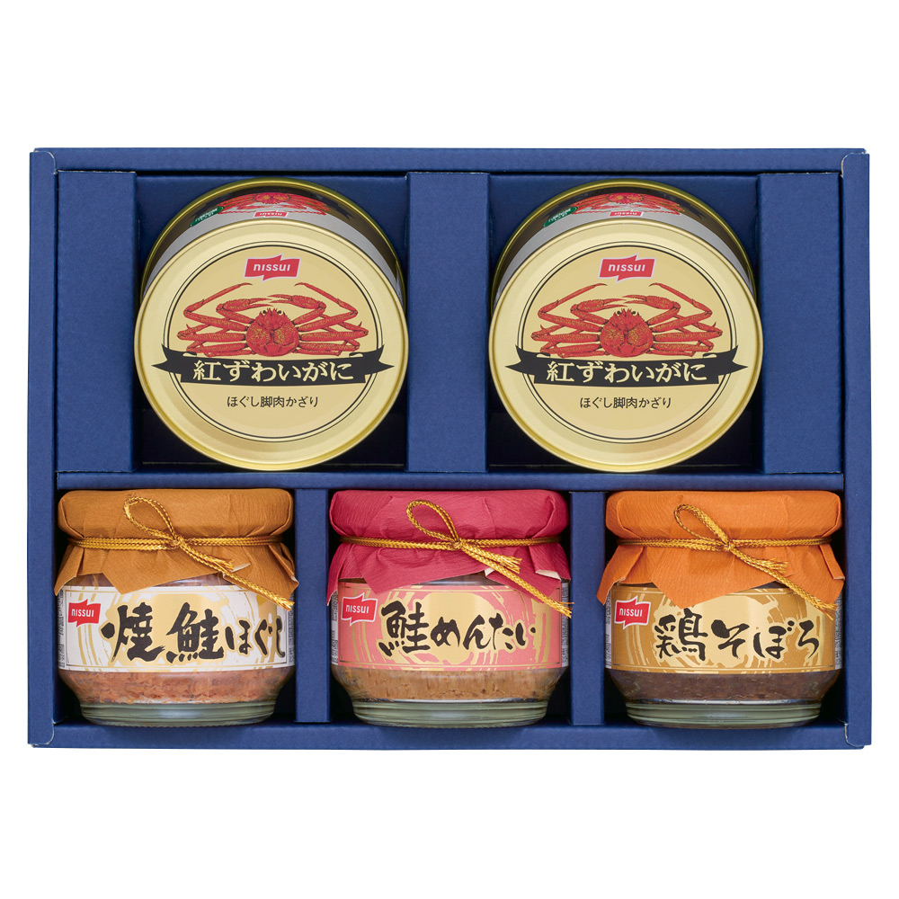 〈ニッスイ〉紅ずわいがに缶詰・瓶詰詰合せ