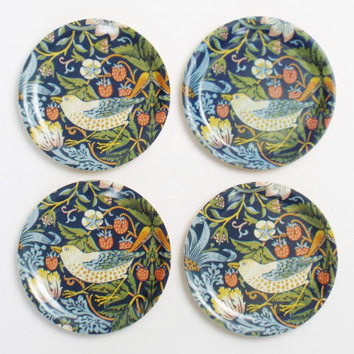コースター　Strawberry Thief William Morris