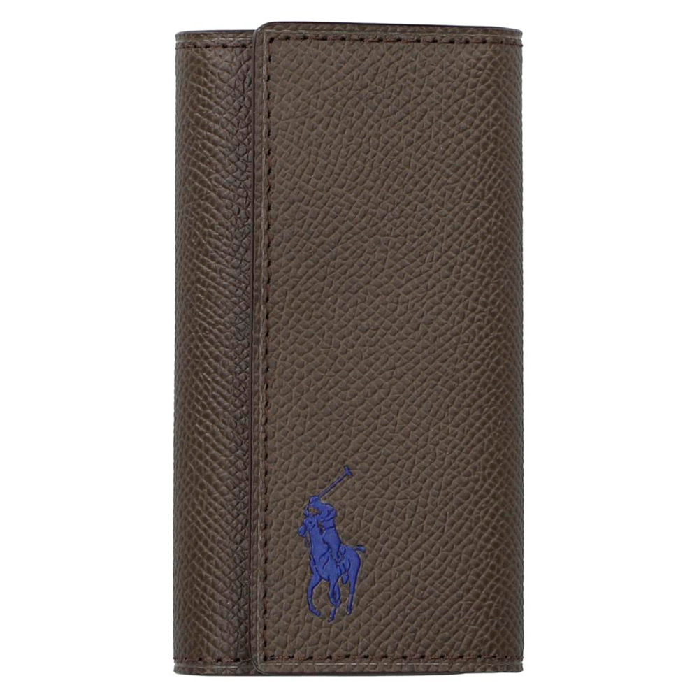 定2万8080円箱＆紙袋付きRALPH LAUREN キーケース茶×紫
